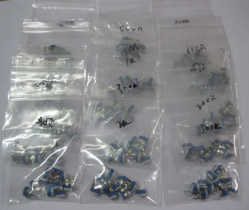 

150Pcs 15 values Variable Resistor Assortment Kit potentiometer / RoHS Compliant