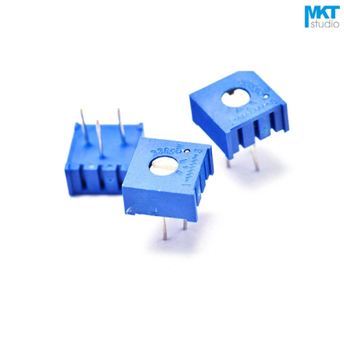 

100Pcs 3386P 10K/100K/1M Ohm B-Type Linear Precision Cermet Rotary Trimmer Potentiometer Knob,Variable Resistor