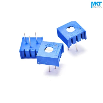 

100Pcs 3386P 10K/100K/1M Ohm B-Type Linear Precision Cermet Rotary Trimmer Potentiometer Knob,Variable Resistor