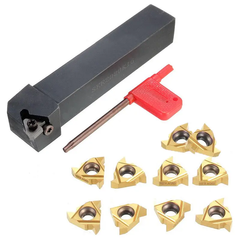 

Threading Lathe Lathe Turning Tool Turning Tool Holder Boring Bar 10Pcs 16ER AG60 Insert Sale Access Useful New Hot