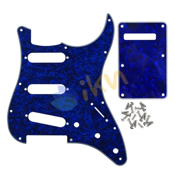 

NEW SSS 3 Ply Guitar Pickguard+Backplate +Screws for FD ST Style , Blue Pearl