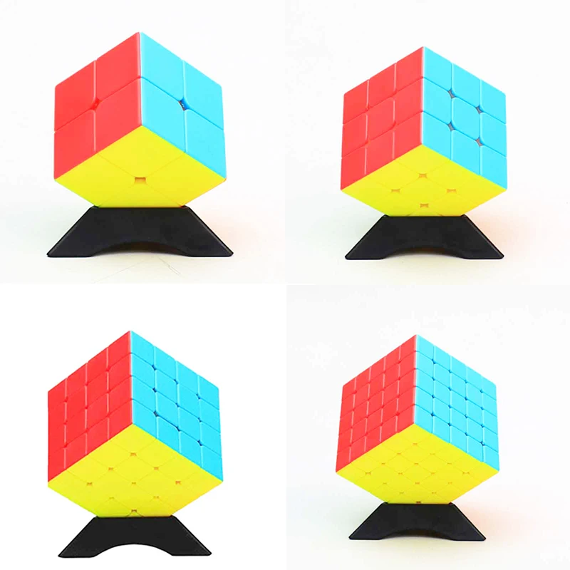 Красочный магический куб 2x2x2 3x3x3 4x4x4 5x5x5 Головоломка Куб Cubo Magico без наклейки обучающая игрушка для детей мальчиков и взрослых