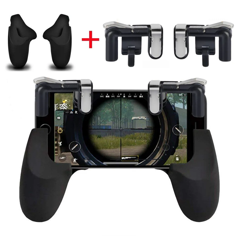 

Mobile phone Game Fire Button Version Smart Phone Mobile Gaming Trigger L1R1 Shooter for Knives out/ Rules of Survival/ PUBG
