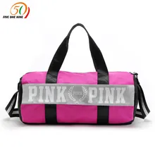 fashion girl stripe duffle bag pink Victoria beach shoulder bag large capacity secret Overnight weekender vs bag