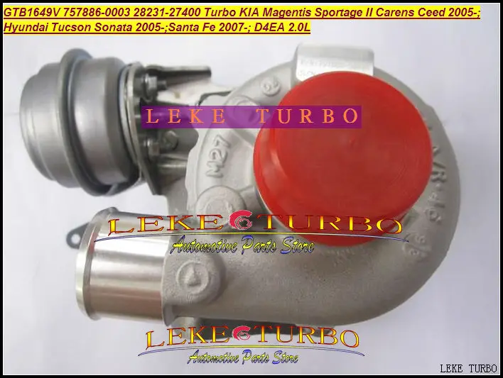 GTB1649V 757886-5003S 28231-27400 Turbocharger HYUNDAI Tucson Sonata 05- Santa Fe 07- KIA Magentis Sportage II Carens Ceed D4EA 2.0L (4)