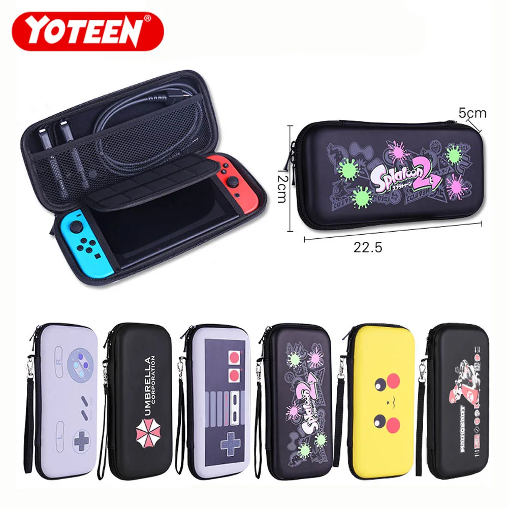 

Yoteen Nintend Switch Bag EVA Hard Case with Hand Strip Card Slot NS Protective Pouch Cable Accessories Bag
