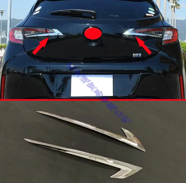 

For 2019 Toyota Corolla E210 Sport Hatch Hatchback Auris ABS Chrome Trim Tail Light Rear Back Frame Lamp Cover molding