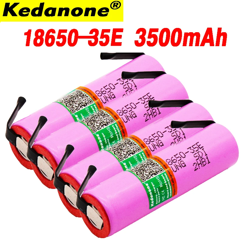 

2019 For samsung 18650 3500 mAh 13Adischarge INR18650 35E INR18650-35E 18650 li-ion 3.7 battery rechargeable battery + DIY nicke
