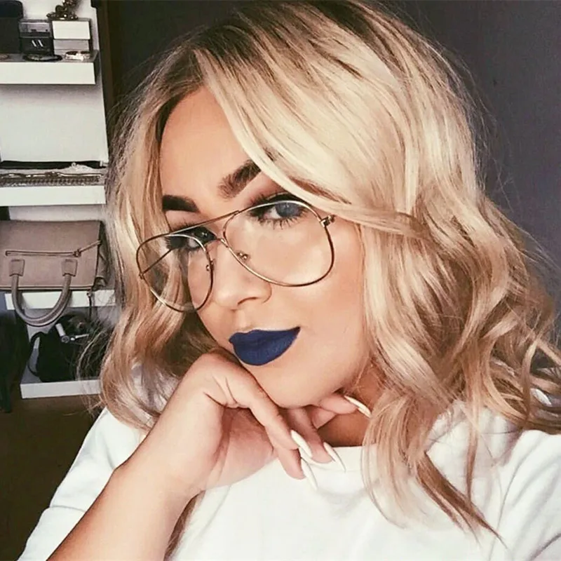 Clear Glasses Retro Eyeglasses Metal Gold Myopia Eyewear Women Men Spectacle Frames Optical Glasses Frame Transparent 2019