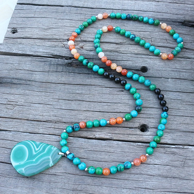 8mm Stone Beads,Dyed Azurite, Orange Onyx,JapaMala Sets,Spiritual Jewelry,Meditation Beads,Inspirational Necklace,108 Mala Beads