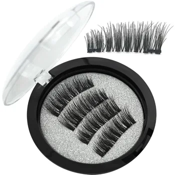 

Wqzl 2 Pairs Soft Magnetic Eyelashes Double Magnets Lashes Handmade Fiber 3D Magnetic Lashes Natural False Eyelashes Makeup KS02