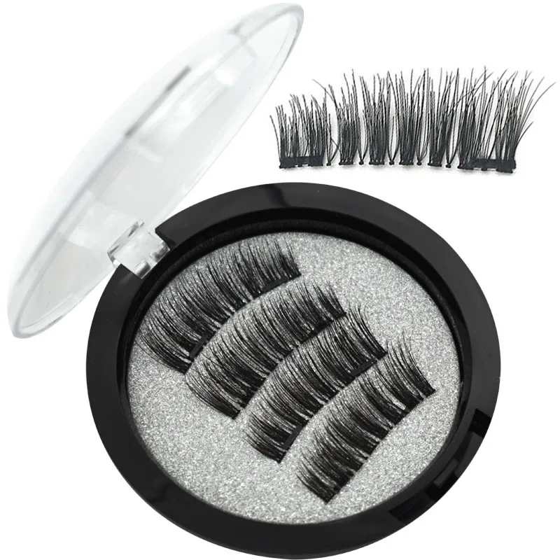 Wqzl 2 пары мягких магнитных ресниц Двойные магнитные ресницы ручной работы