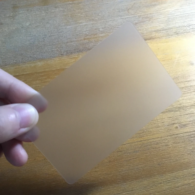 

50pcs blank( no print ) Transparent Business card 85.5*54mm matte plastic pvc card printing by youself