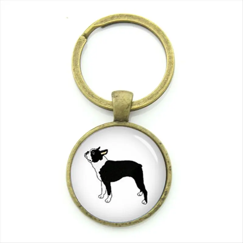 TAFREE Cute Dachshund key chain vintage minimalist hound silhouette art keychain lovely dog profile picture jewelry KC354 - Цвет: KC309