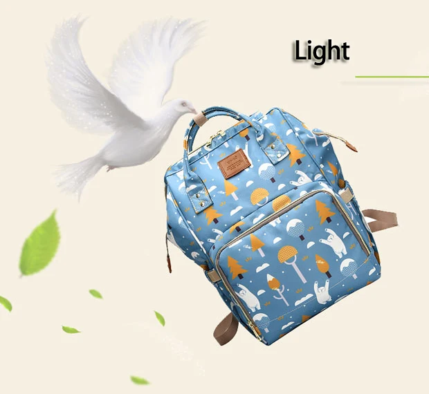Водонепроницаемая сумка для подгузников Anti Thef для мам, рюкзак для подгузников для беременных, органайзер для детских колясок с принтом, сумка для пеленания для ухода