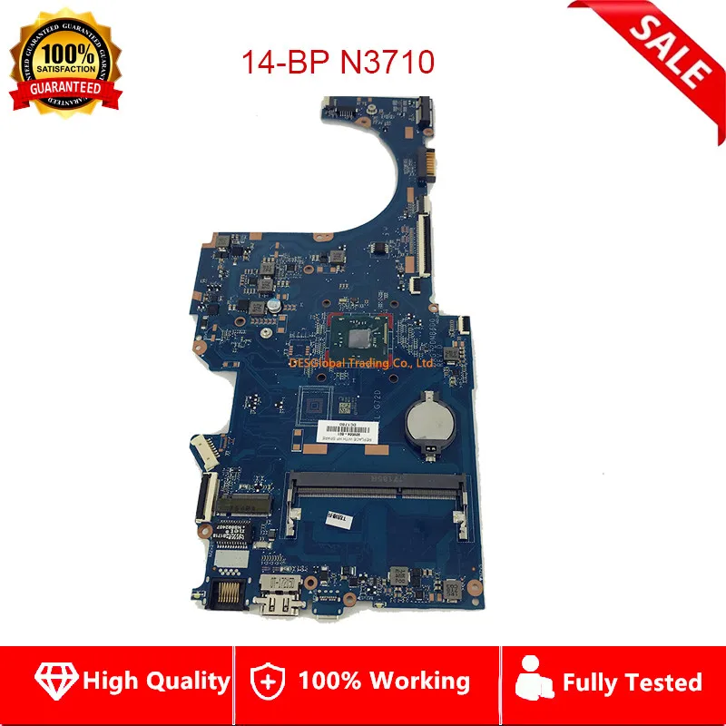 

G72D DAG72DMB6D0 Laptop Motherboard For HP Laptop 14-BP 14-bp038TX Mainboard N3710 SR2KL 929564-601 929564-001 100% Test