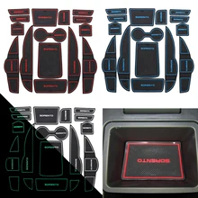 For KIA Sorento 2013 Car Gate pad Cup Mat Automobile Interior Storage Non-slip Cushion For Decorative Car Styling 15pcs