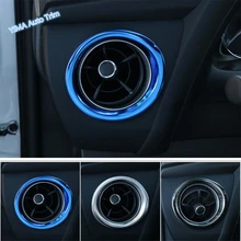 Lapetus Cruscotto Sinistra + Destra Air AC Uscita Vent Anello di Copertura Trim 2 Pcs Per Toyota Corolla 2017 2018 In Acciaio accessori in acciaio