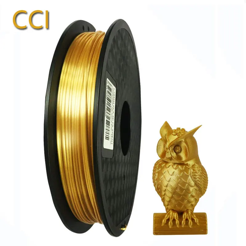 3d printing materials 0 5kg silk filament pla 1 75mm printing material plastic gold color pinter