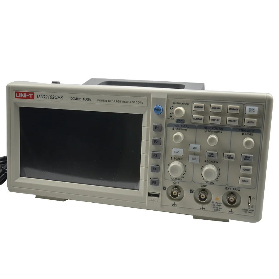 Высокая точность UNI T UTD2052CEX/UTD2102CEX цифровые осциллографы 2 канала 100/200 МГц 1Gs/a Scopemeter