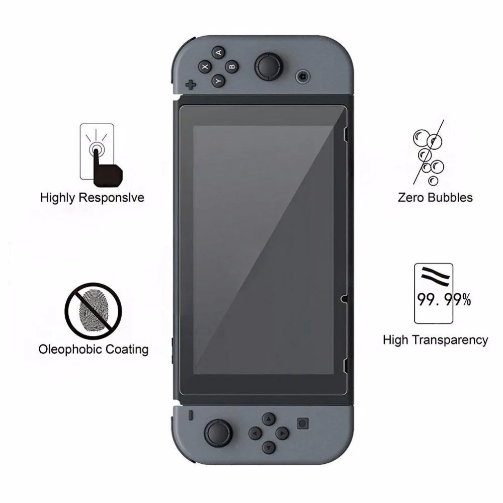 amzdeal Ultra Clear Thin HD PET Film Screen Protector Anti Scratch for Nintendo Switch font b