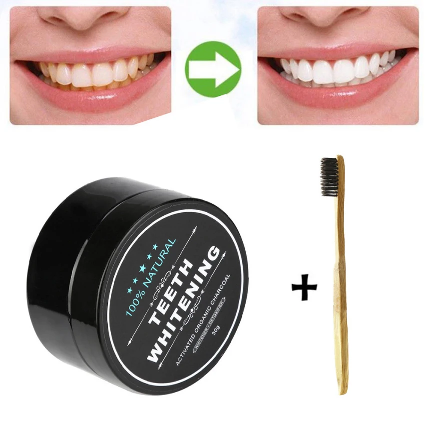 Natural Teeth Whitening Charcoal Powder Tartar Stain Removal Tooth Whitening Powder Dental Tools