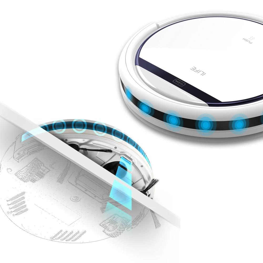 ILIFE V3s Pro Robot Vacuum Cleaner Home Household Professional Sweeping Machine for Pet hair Anti Collision Automatic Recharge