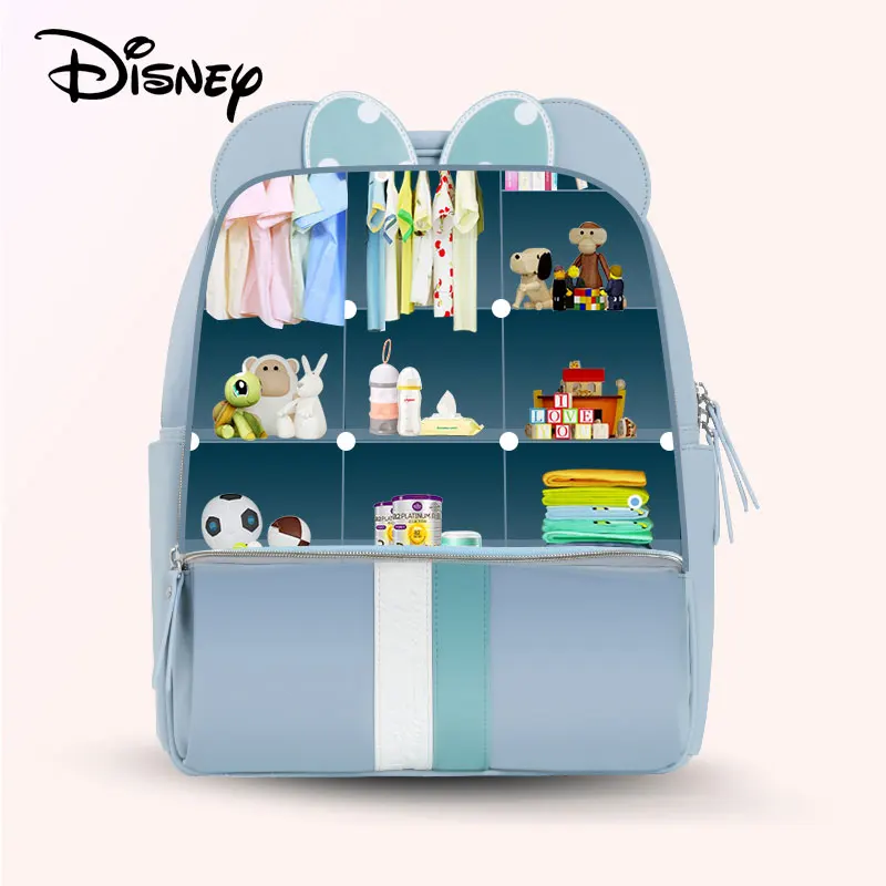 Небесно-голубой Сумка для подгузников disney, рюкзак для путешествий с usb, большая емкость, сумка для мам, сумка для бутылочек, изоляционная сумка для матерей и водонепроницаемый рюкзак для молока - Цвет: Небесно-голубой