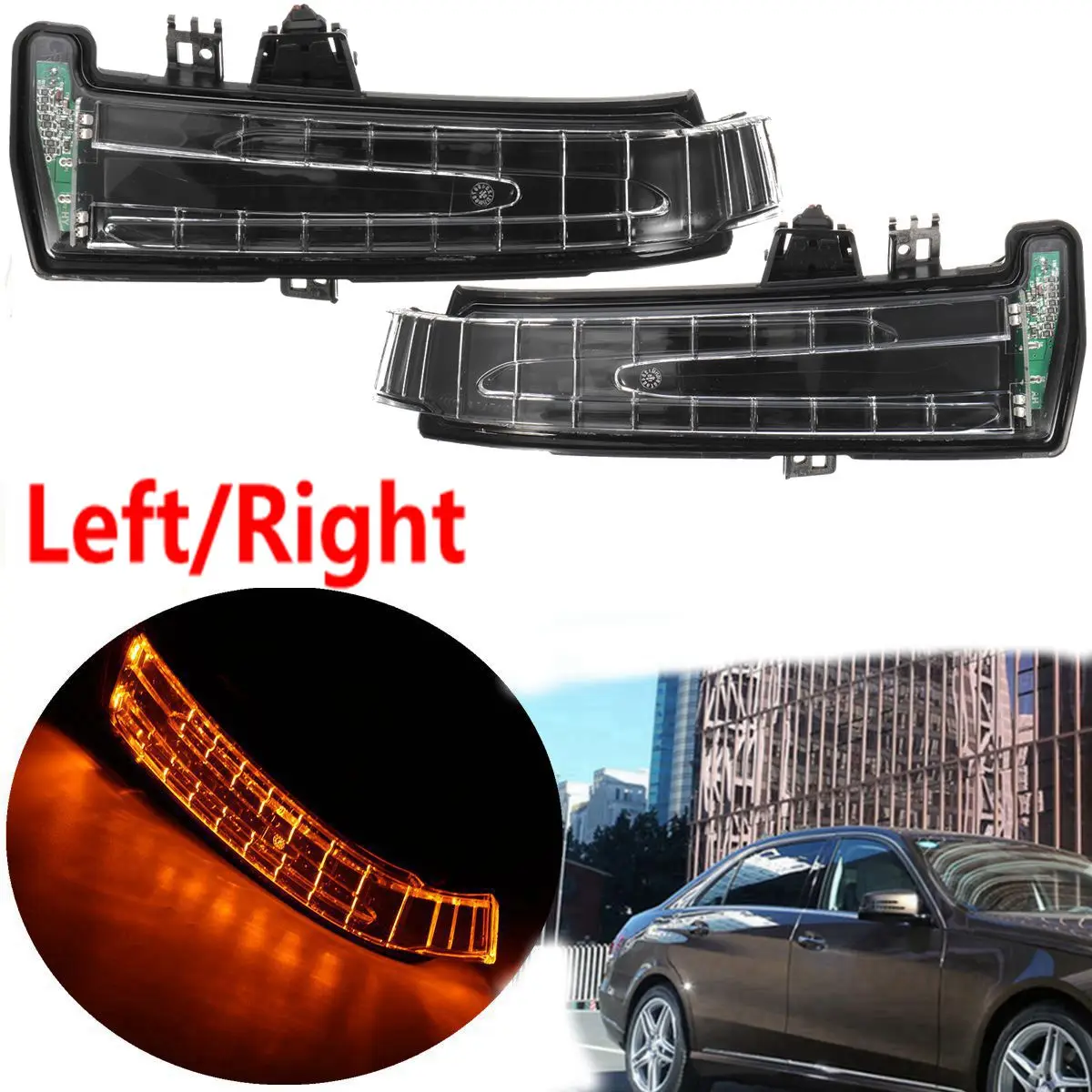 Car Rear View Mirror Indicator font b Lamp b font Turn Signal Light Lens For Mercedes