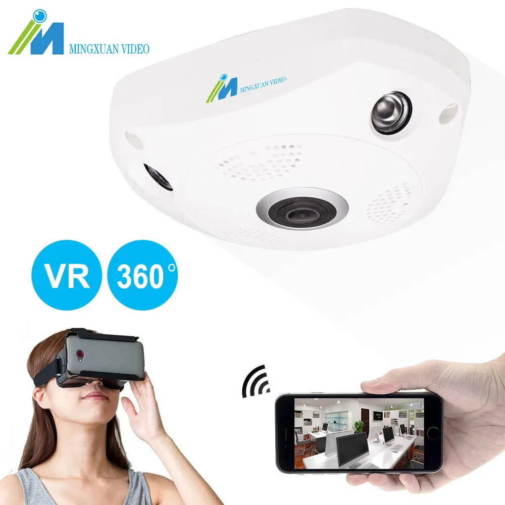 

360 Wifi Camera IP 1.3MP Fish Eye Panoramic 960P WIFI PTZ CCTV 3D VR Video IP Kamera Cam Micro SD Card Audio Remote Home Monitor