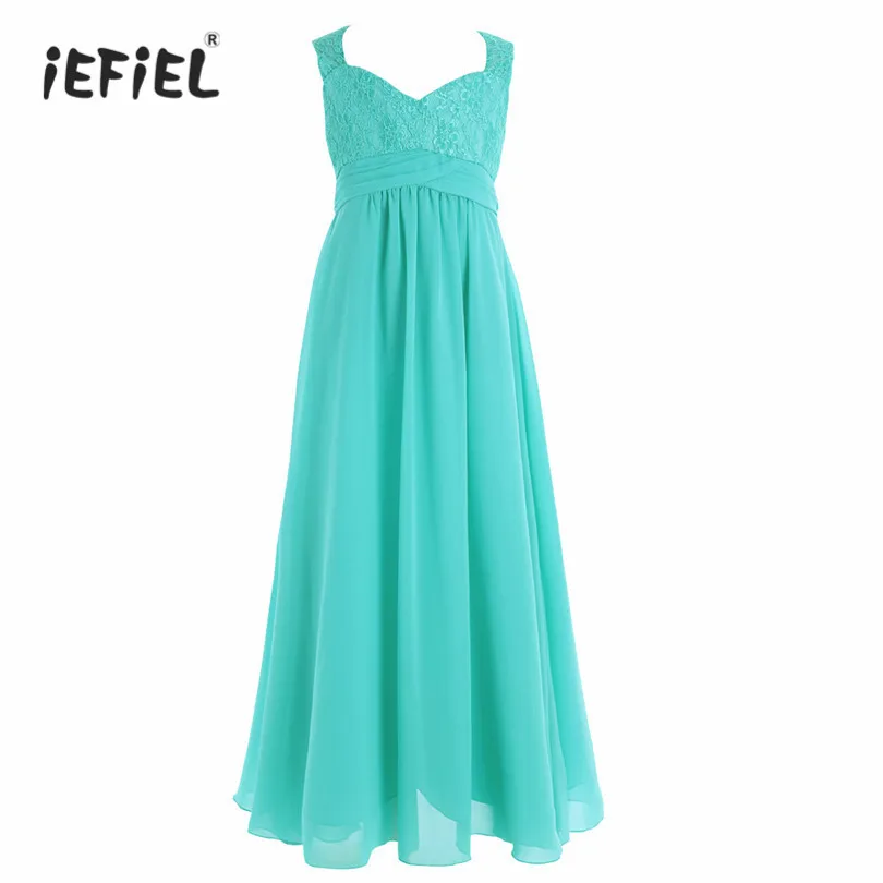 

Girls Chiffon Flower Lace Dress Children Kids Infant Bridesmaid Toddler Elegant Dress Pageant Vestido Infantil Tulle Party Dress