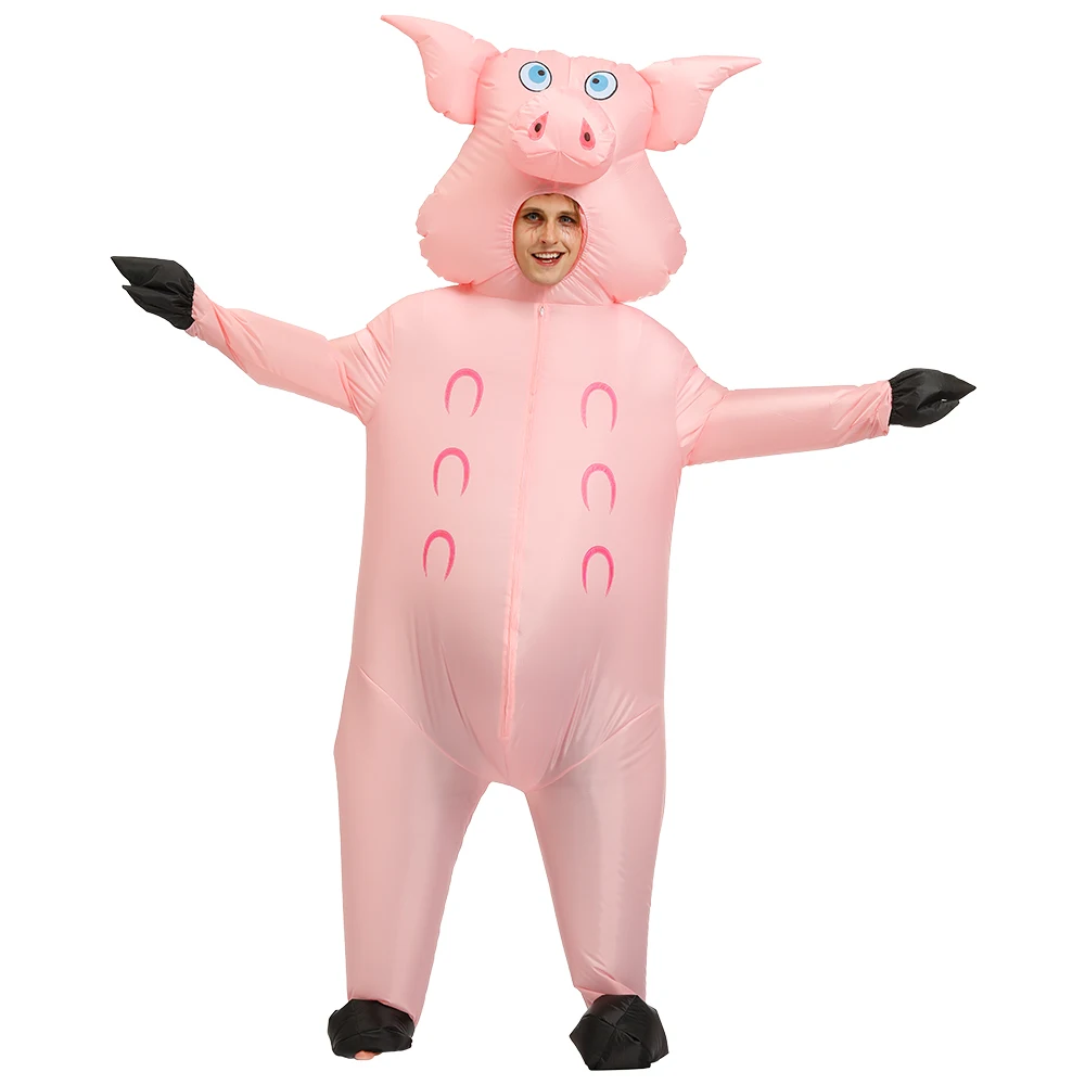 

Inflatable Pink Pig Costume Adult Fancy Dress Anime Cosplay Halloween Costumes For Women Man Pig Cute Funny Inflatable clothes