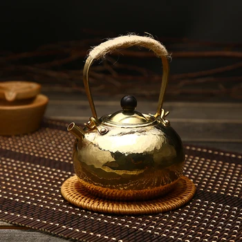 

Japanese pure handmade purple copper boiler small thickened retro wine warmer water kettle teapot kungfu tea pot 450ml