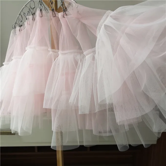 3 слоя белого и розового цвета с оборками, плиссированное платье из сетчатой ткани с кружевной отделкой шириной 30 см Мягкая юбка из фатина женские туфли в стиле Лолиты; Нижняя юбка для подружки невесты; ткань