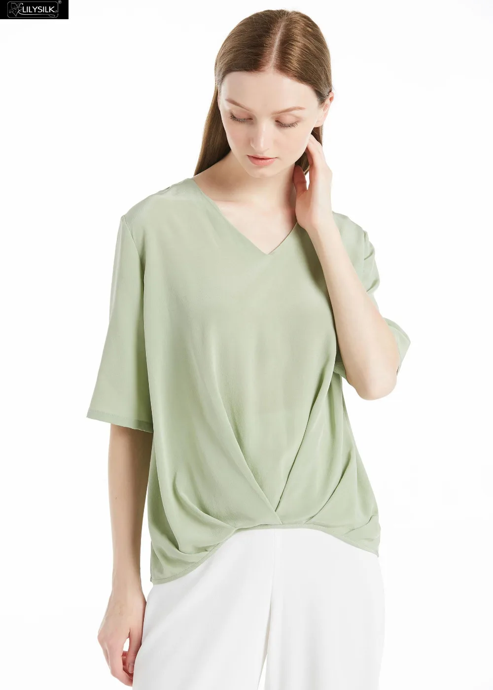 

LILYSILK Silk Shirt 18MM Dart Tuck Front Clearance Sale