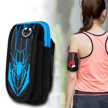 Для пробежки, наручный чехол для фитнеса с ремешком на руку водонепроницаемый держатель для мобильного телефона Человек-паук Открытый Чехол Для Телефона Ремень спортивный браслет