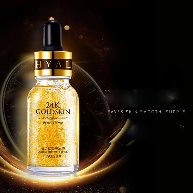 

24K Gold Snail Moisture Essence Pure Hyaluronic Acid Serum Anti-wrinkle Gold Nicotinamide Liquid Skin Care Essence
