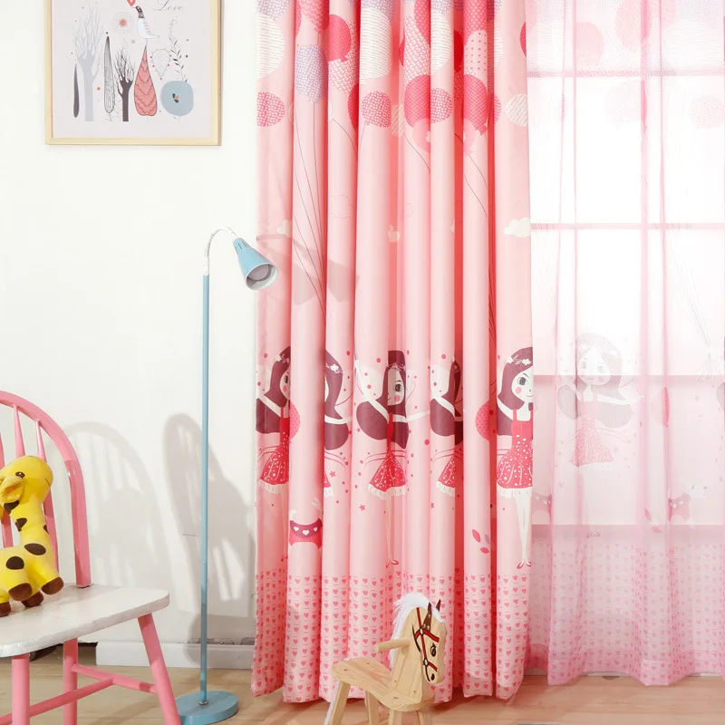 Настоящая принцесса дети мультфильм розовый кабинет на заказ красивые детские шторы для гостиной столовой спальни