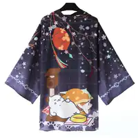 แฟชั่นญี่ปุ่นสบายๆ Kimono Yukata อะนิเมะ Neko Atsume น่ารักแมวพิมพ์ผู้ชายผู้หญิงเสื้อคลุมเสื้อคลุมฮาโอริชุดคอสเพลย์