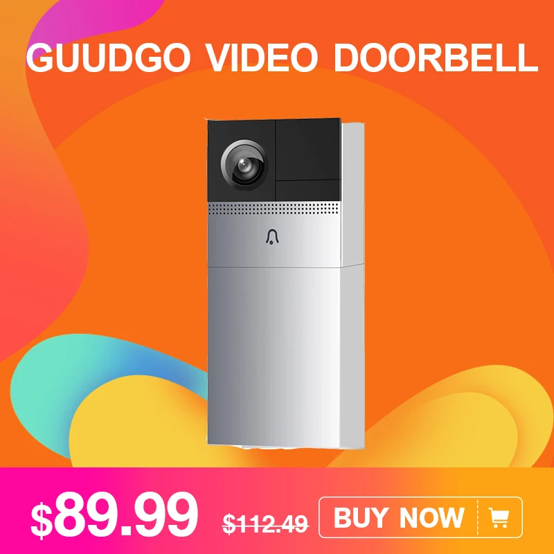 

GUUDGO GD-VD01 Wireless Wifi Remote Waterproof Video Doorbell Phone Visual Intercom Security Low Power 10 Months Standby