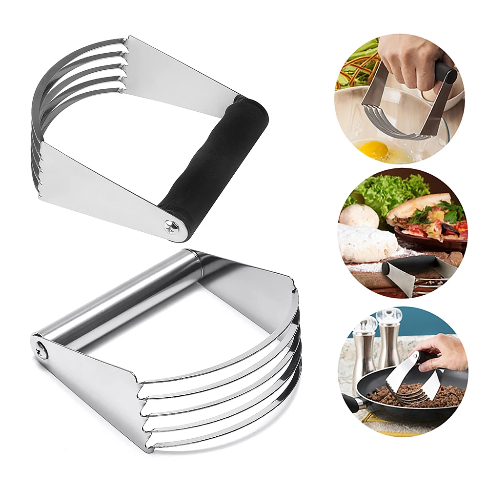 Практические крем измельчители Нержавеющая сталь лезвия теста, блендер 5-Blade тесто резак Кухня выпечки инструмент