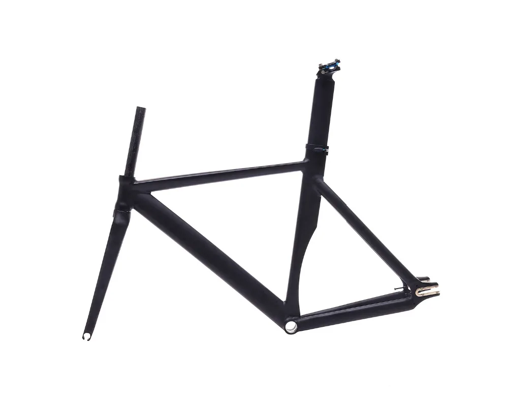 fixed gear bike frame  55cm 58cm matte black  Bike frame Fixie  Bicycle Frame Aluminum Alloy frame with carbon fork