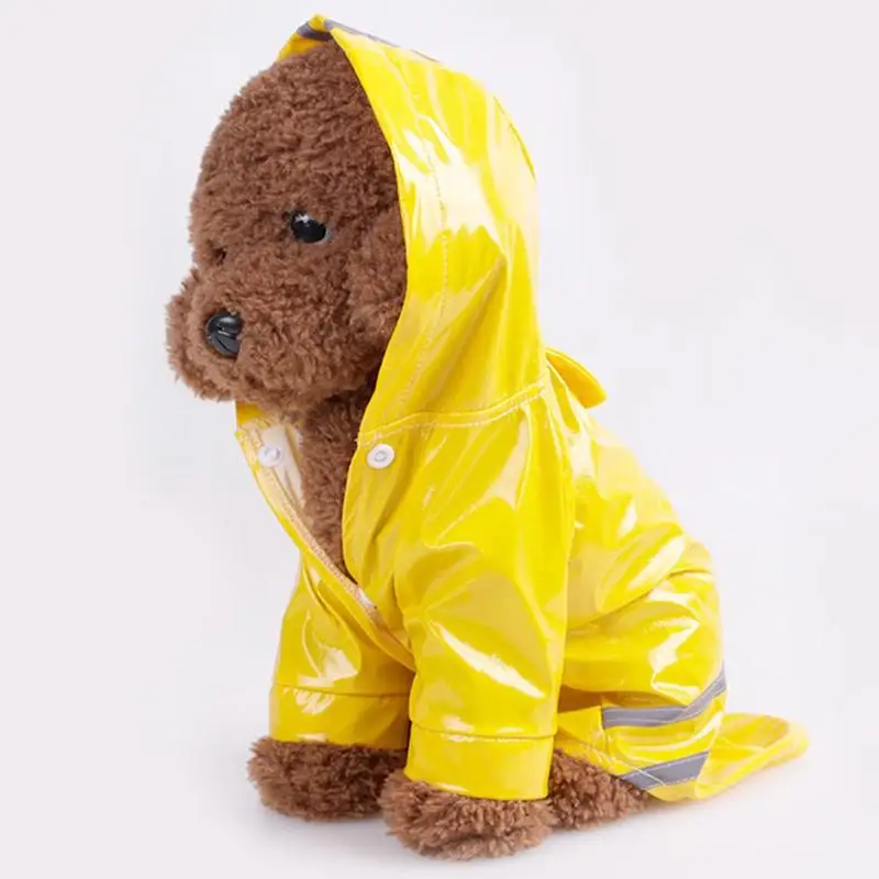 

Misterolina Raincoat For Dogs Waterproof Reflective Strip Hooded Rain Coat Pet Clothes Large Small Medium Puppy Pets Supplies