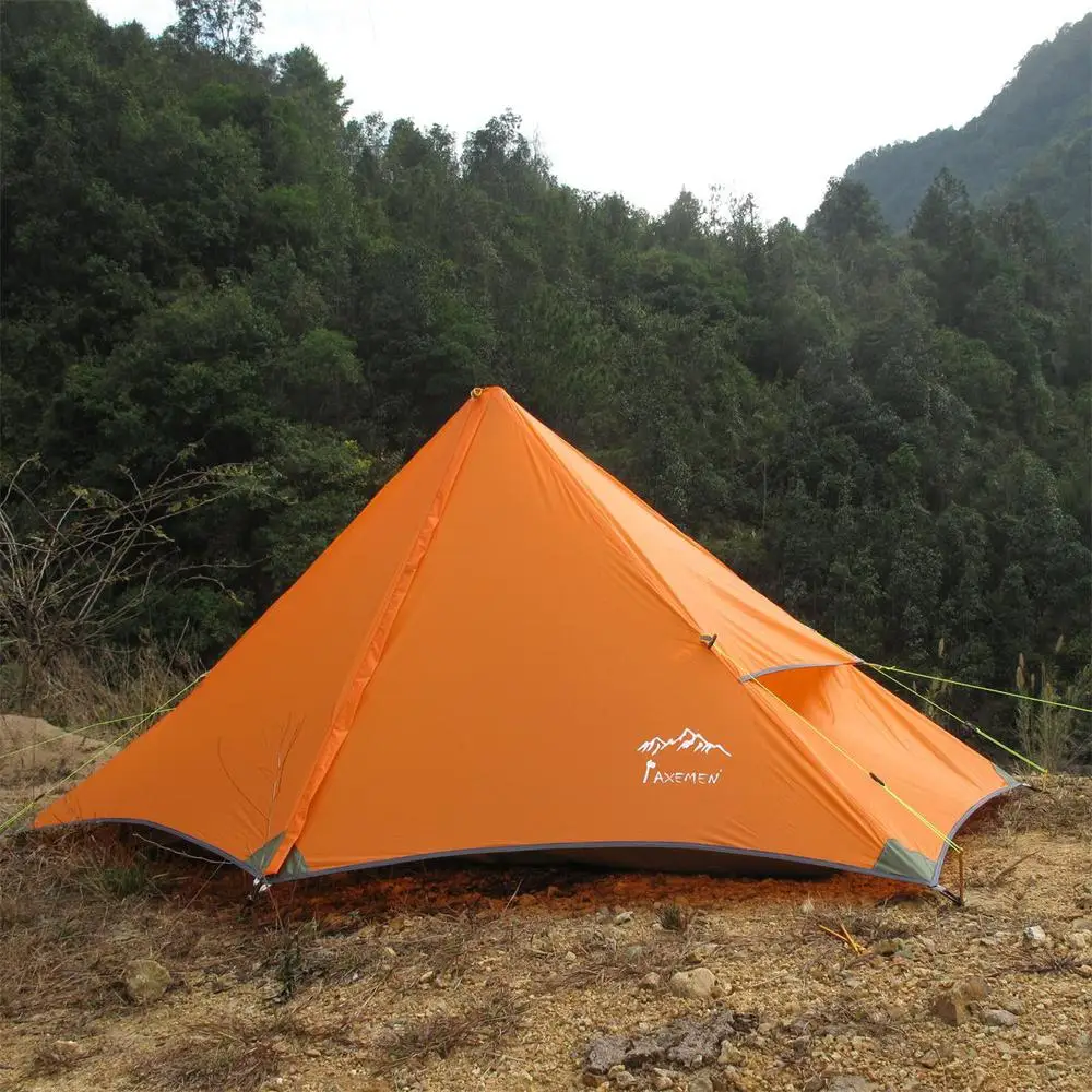 

High quality silicon 4season ultralight Eisman original pyramid single rodless lightweight mountain tent single suicide