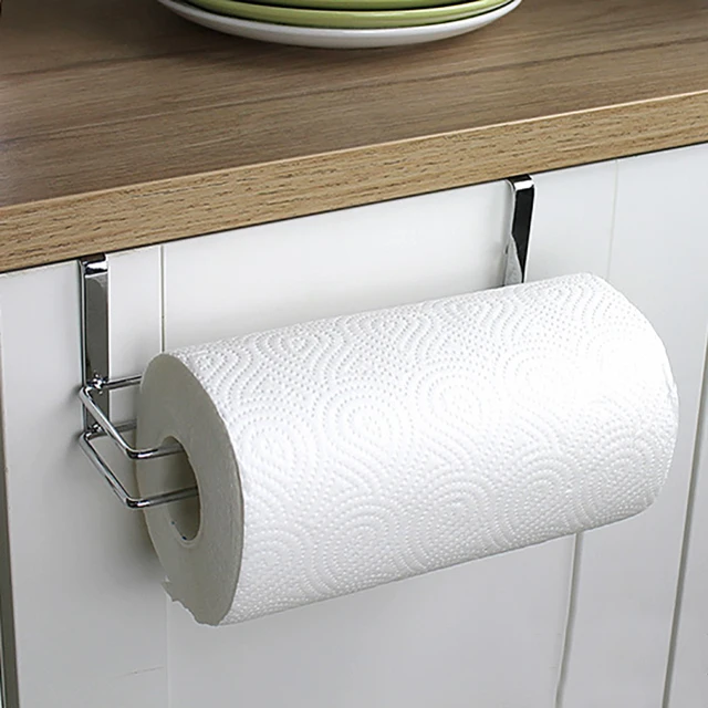 Stainless Steel Kitchen Tissue Hanging Holder Bathroom Toilet Roll Stainless Steel Kitchen Tissue Hanging Holder Bathroom Toilet Roll Paper Towel Rack Cabinet Door