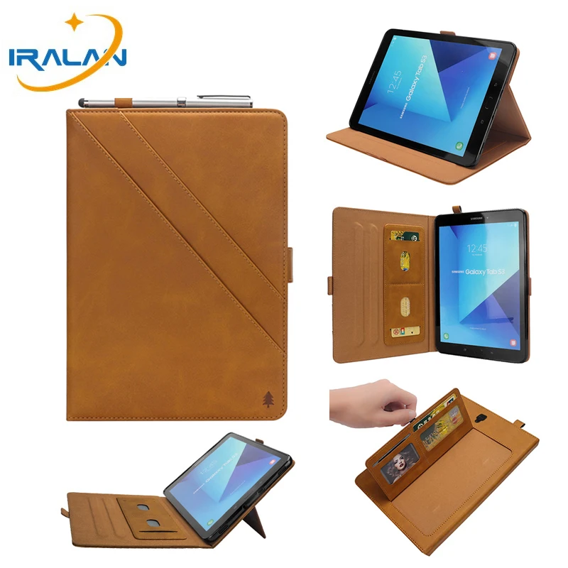 

With Pen Slot Tablet Case For Samsung Galaxy Tab UN /A2 10.5 T590 T595 Skin Magnet Adsorption Stand Flip Cover Card Wallet Shell