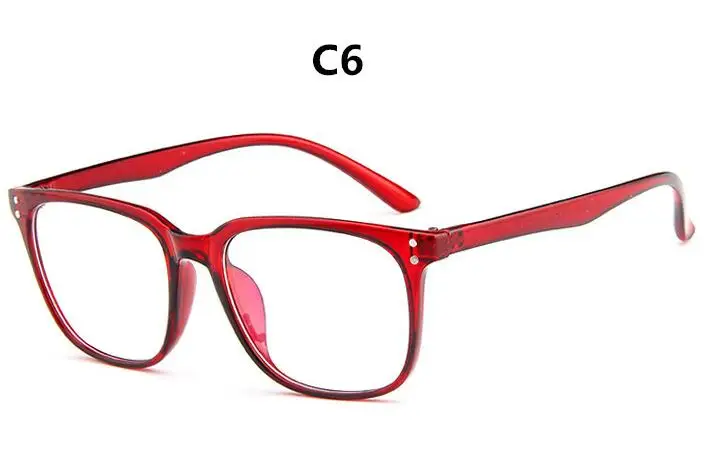 Солнцезащитные очки в стиле Робера Дауни, мужские винтажные очки с изображением Тони Старка, Железного человека, женские очки по рецепту, оптическая оправа для очков, прозрачные линзы - Цвет линз: C6