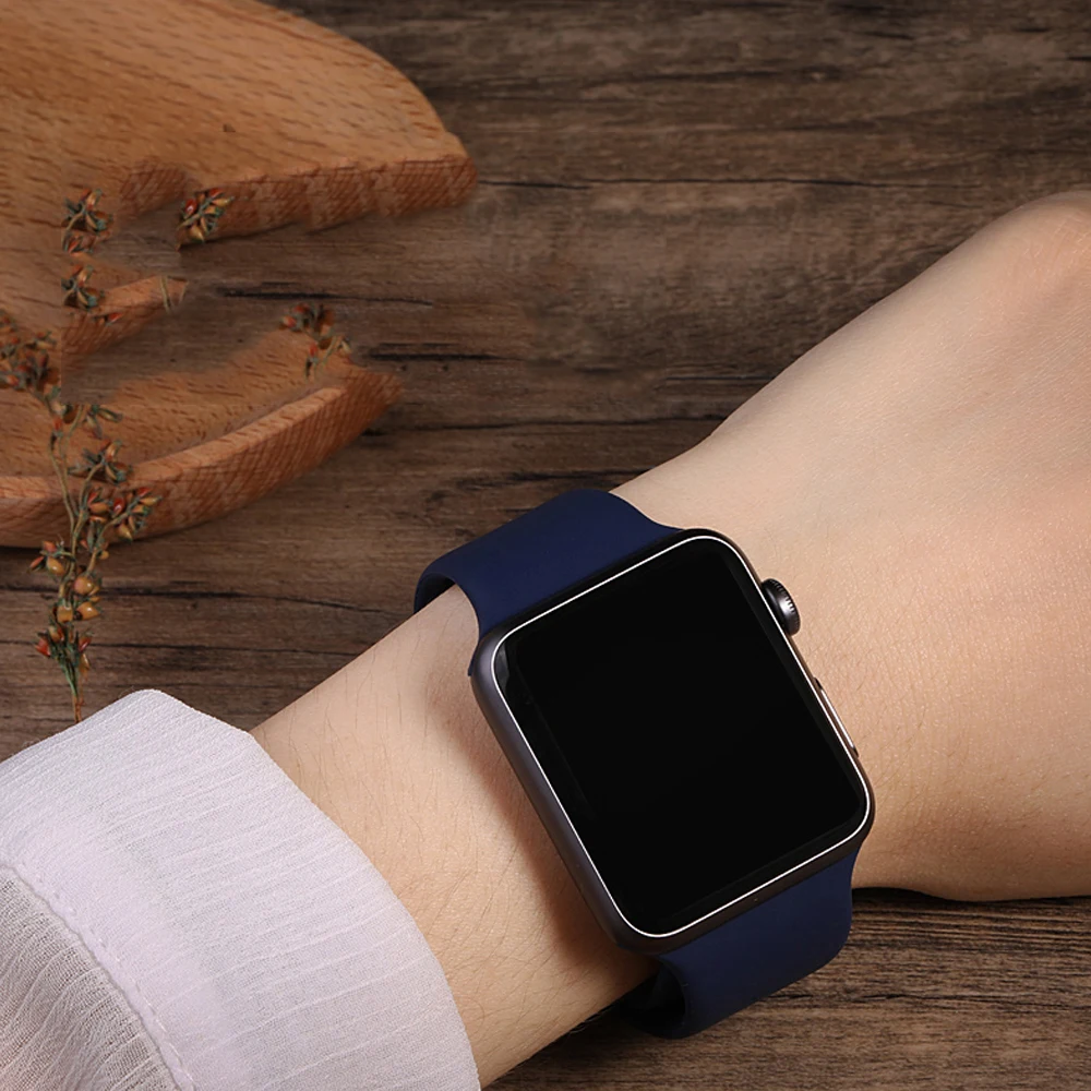 OSRUI Sport Silicone Strap For Apple Watch band 4 3 iwatch band 42mm 38mm 44mm 40mm pulseira correa Bracelet watch Accessories OSRUI Sport Silicone Strap For Apple Watch band 4 3 iwatch band 42mm 38mm 44mm 40mm pulseira correa Bracelet watch Accessories