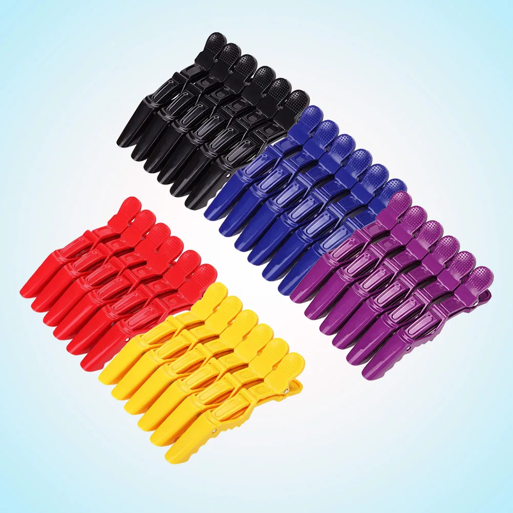 30 pcs Crocodile Hair Clip Salon Hairdressing Styling Accessories Sectioning Clips Barber's Tools for Home DIY Perm Make up