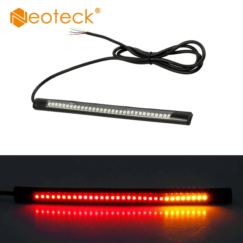 

Универсальная гибкая лента для сигнала поворота мотоцикла или велосипеда Neoteck, 48 светодиодов, 3528 SMD DC 12 В, цвет фонасветильник, красный, желтый